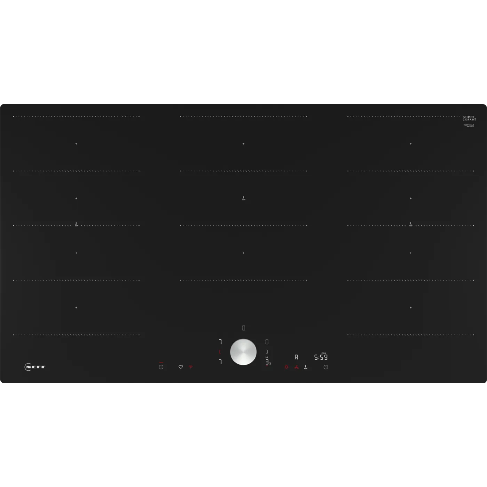 N 90, Table à induction, 90 cm, Noir, à fleur de plan NEFF T69PTX4L0 - vue 1