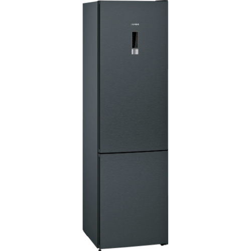 iQ300, Réfrigérateur combiné pose-libre, 203 x 60 cm, Acier inox noir SIEMENS KG39NXXEB - vue 1