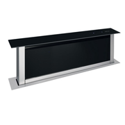 Hotte Plan De Travail Télescopique 90 Cm en Verre noir/Inox Airlux AHV980BK - vue 1
