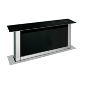 Hotte Plan De Travail Télescopique en Verre noir/Inox Airlux AHV680BK - vue 1