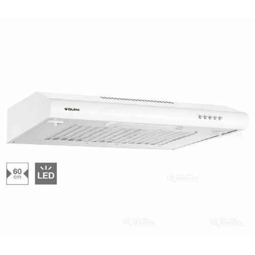 HOTTE CASQUETTE 60 CM GLEM GHC623WH - vue 1