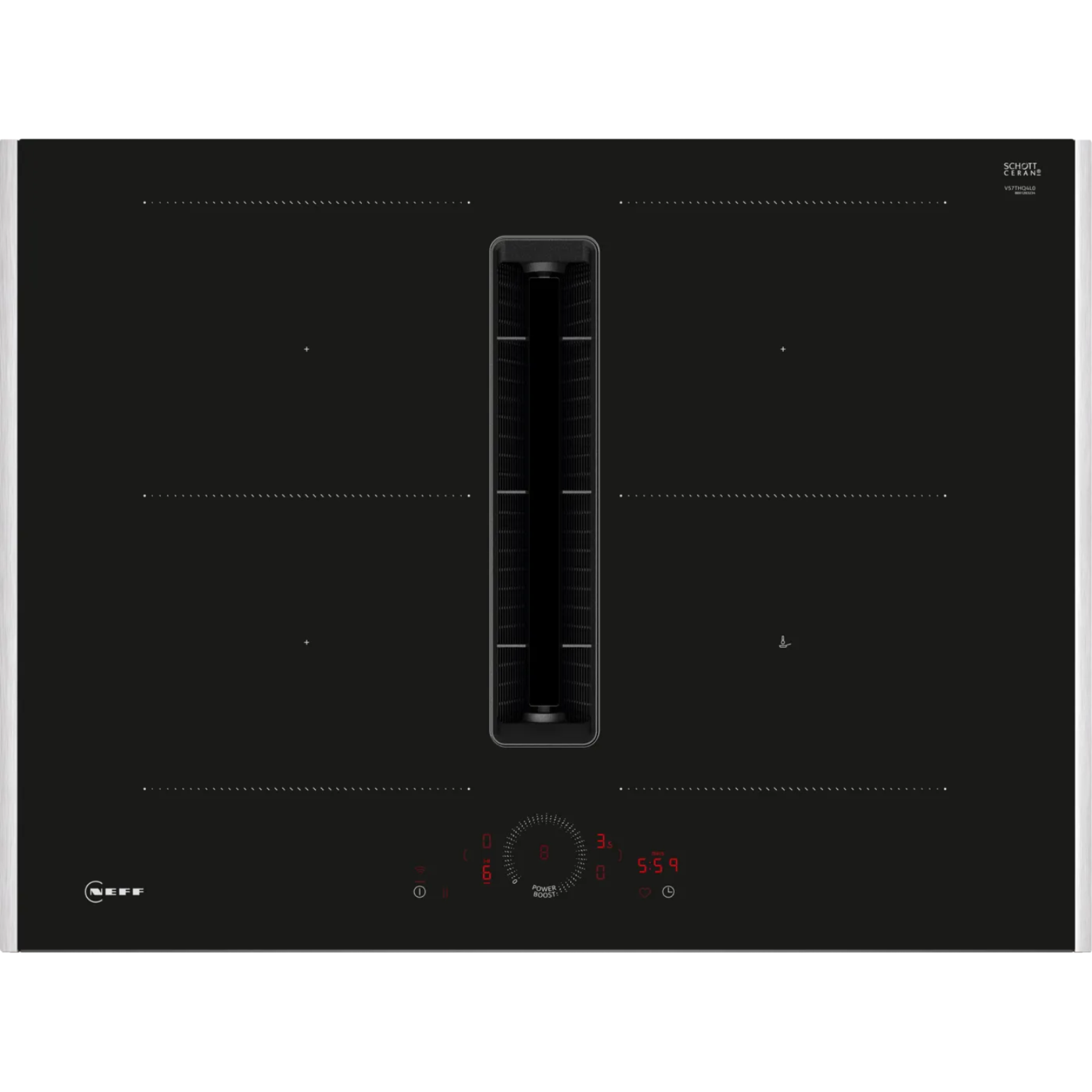 N 70, Table induction aspirante, 70 cm, avec cadre NEFFD V57THQ4L0 - vue 1