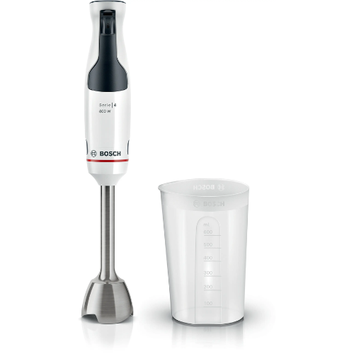 Série 4, Mixeur plongeant, ErgoMaster, 800 W, Blanc, Anthracite BOSCH MSM4W410 - vue 1