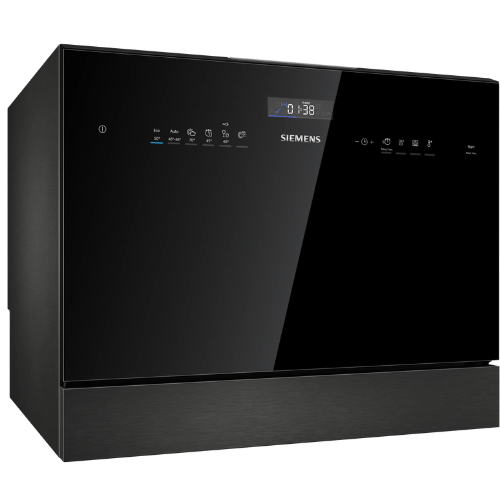 iQ500, Lave-vaisselle compact pose-libre, 55 cm, Noir SIEMENS SK25IB00TE - vue 1
