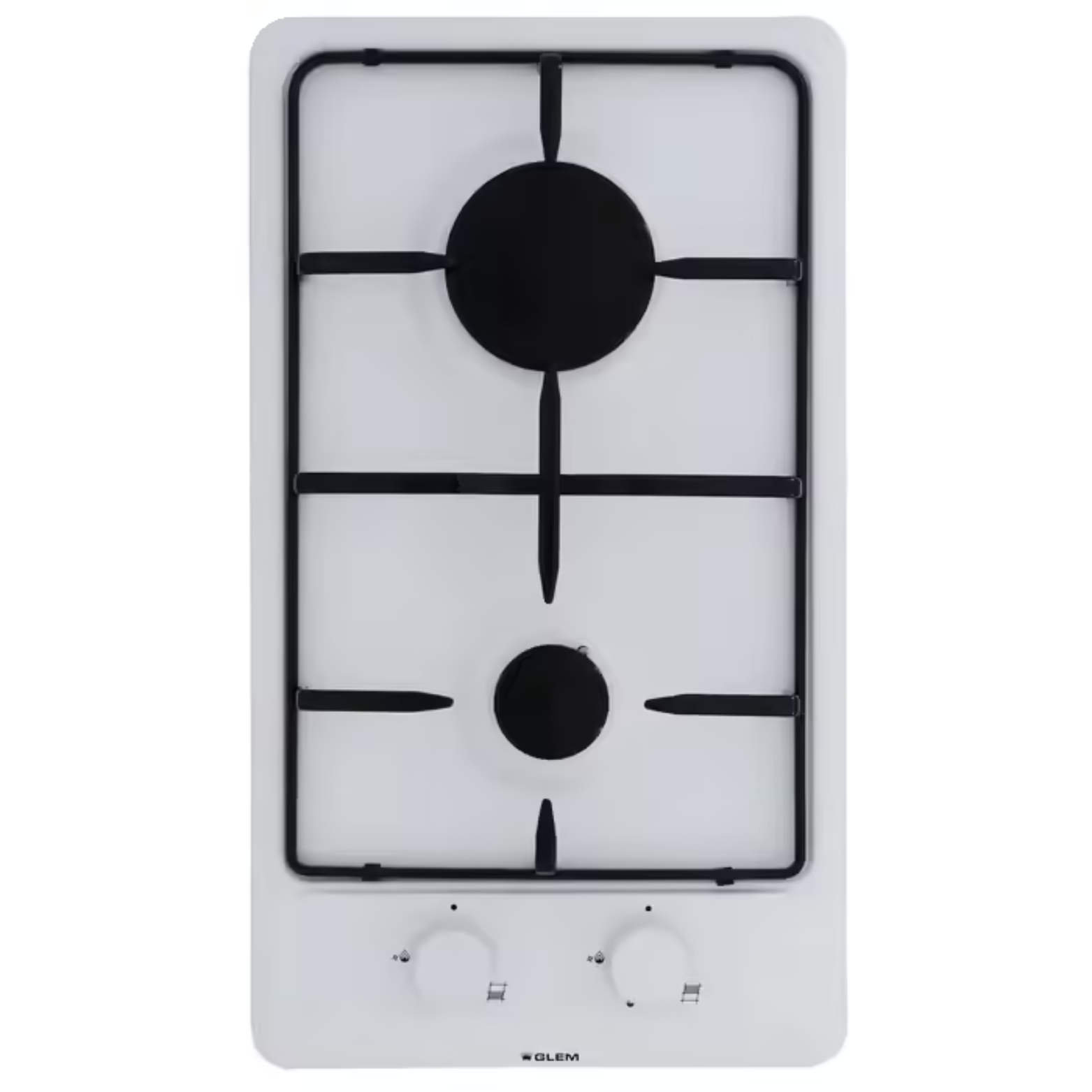 Table de cuisson gaz 2 feux butane Glem GT32GWH - vue 1