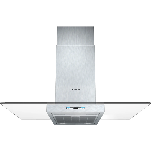 Hotte décorative îlot inox verre 90cm SIEMENS LF98GA542 - vue 1