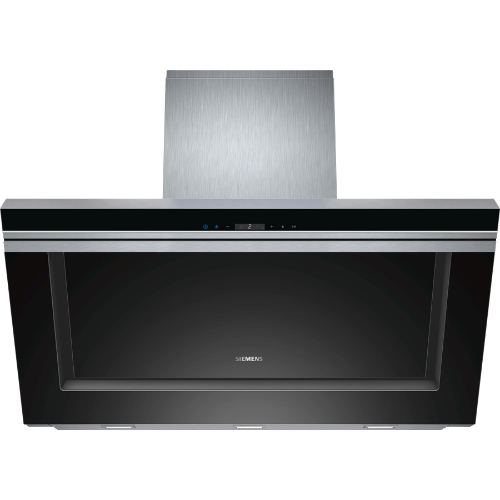 Hotte décorative inclinée noire 90cm SIEMENS LC91KB672 - vue 1
