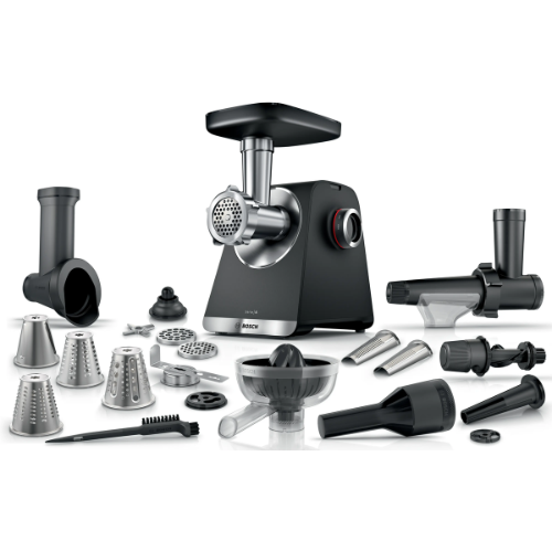 Série 6, Hachoir à viande, MultiPower, 2100 W, Noir, argent métallisé BOSCH MFWS682B - vue 1