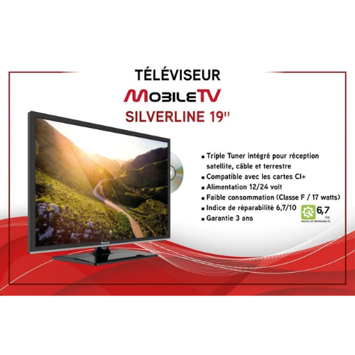 Téléviseur avec lecteur DVD MobileTV Silverline Classique 19 DVD - vue 1