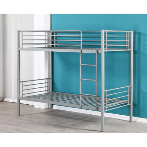 LIT SUPERPOSE SEPARABLE EN METAL LUNA GRIS 90x190 + 90x190cm EURODESIGN LUNA 1+1 G - vue 1