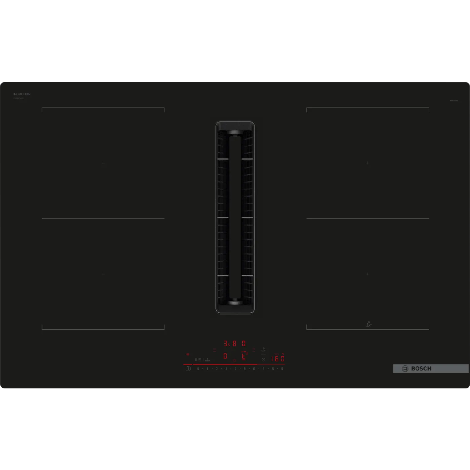 Série 6, Table induction aspirante, 80 cm, sans cadre BOSCH PVQ811H26E - vue 1