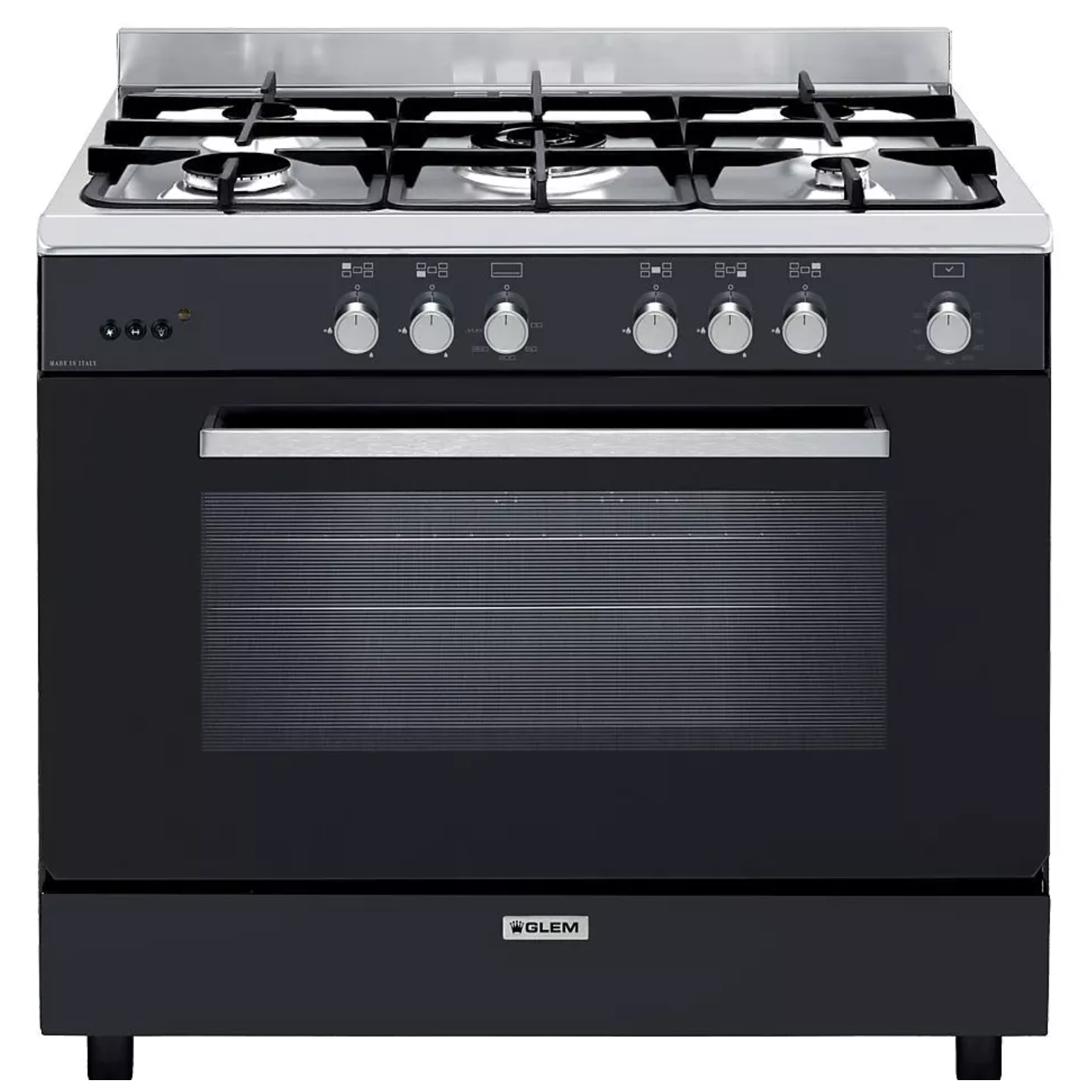 Cuisinière Gaz Catalyse 90 x 60cm Noire Glem GE960CMBK2 - vue 1
