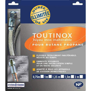 Flexible gaz butane et propane duree illimitee 1.50M NF36125 ADDAX RGB150 - vue 1
