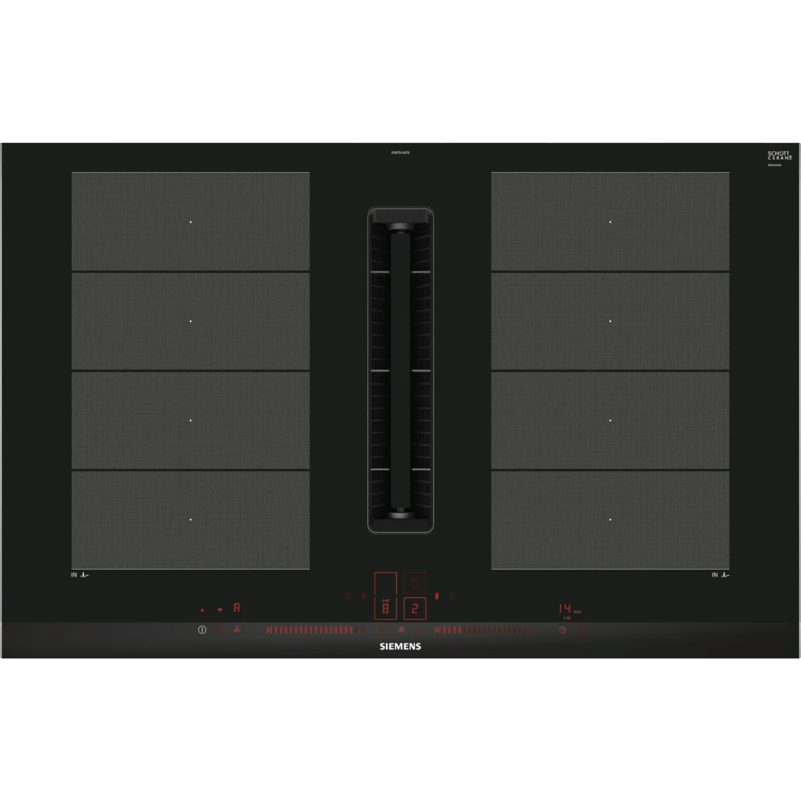 IQ700, Table aspirante encastrable noir Siemens EX875LX67E - vue 1