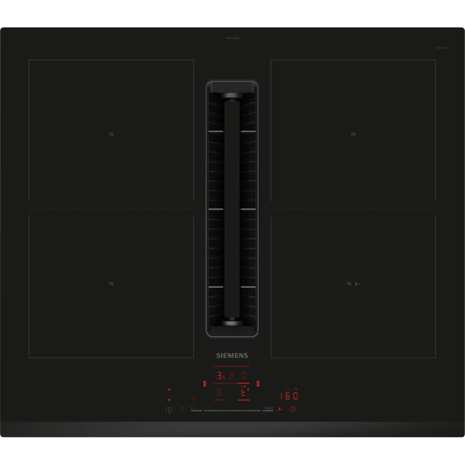 iQ500, Table induction aspirante, 60 cm, sans cadre SIEMENS ED631HQ26E - vue 1