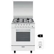 Cuisinière mixte catalyse 60 x 60 cm blanche GA660CVMWH
