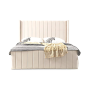 CADRE DE LIT TOKYO BEIGE 160x200 cm EURODESIGN TOKYOBE160 - vue 1