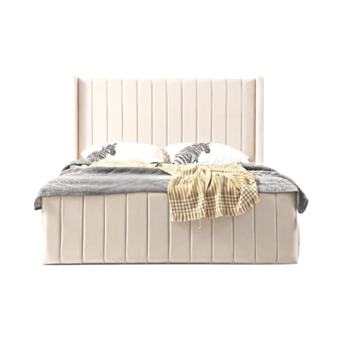 CADRE DE LIT TOKYO BEIGE 160x200 cm EURODESIGN TOKYOBE160 - vue 1
