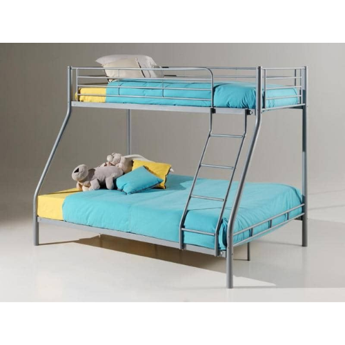 LIT SUPERPOSE BOB GRIS 90x190 cm + 140x190 cm EURODESIGN BEEBOB 2+1G - vue 1