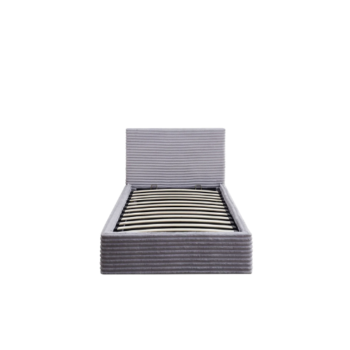 LIT COFFRE MAIA COTELE GRIS 90x190cm EURODESIGN L91CT-G90 - vue 1