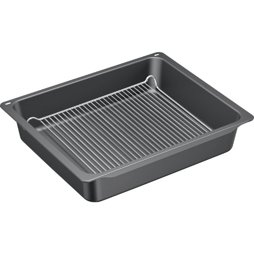 Lèchefrite professionnelle avec grille pour four, 81 x 455 x 375 mm, BOSCH HEZ633070 - vue 1