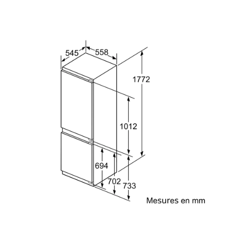 Réfrigérateur congélateur Combiné Intégrable Bosch KIS86AFE0 - vue 7