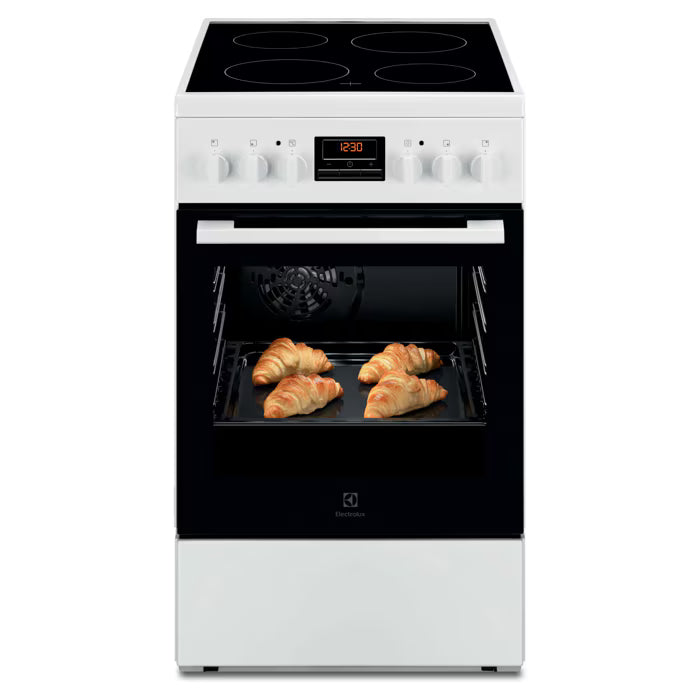 Cuisinière Vitrocéramique 50x60 4 foyers Multifonction ELECTROLUX LKR524288W