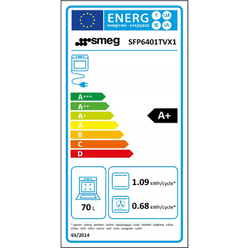 Four Pyrolyse Elementi Inox Anti-Trace SMEG SFP6401TVX1(F) - vue 6