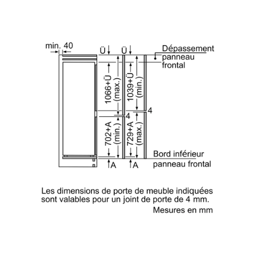 Réfrigérateur congélateur Combiné Intégrable Bosch KIS86AFE0 - vue 9