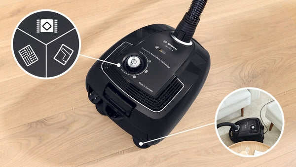 Série 4, Aspirateur avec sac, Noir BOSCH BGB38BA1