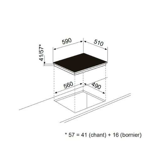 Table Vitrocéramique 60 CM AIRLUX ATH63S - vue 2