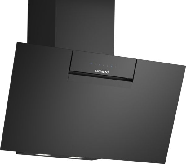 iQ300, Hotte murale, 80 cm, Noir avec finition en verre SIEMENS LC87KFN60 - vue 1