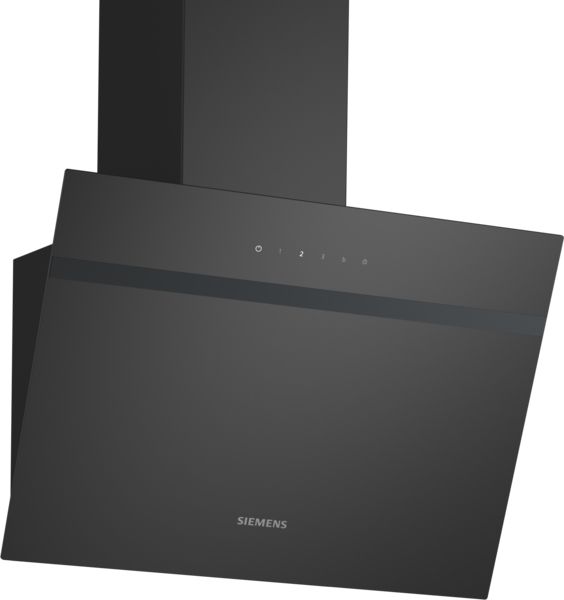 iQ100, Hotte murale, 60 cm, Noir avec finition en verre SIEMENS LC65KDK60 - vue 1