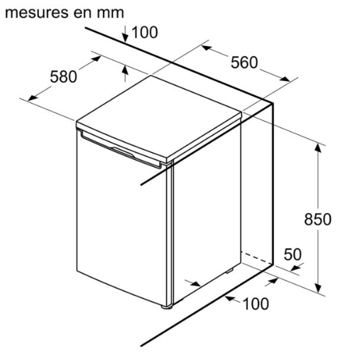 Série 2, Réfrigérateur Table top, Blanc BOSCH KTR15NWEB - vue 4