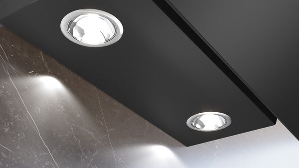iQ100, Hotte murale, 60 cm, Noir avec finition en verre SIEMENS LC65KDK60 - vue 4