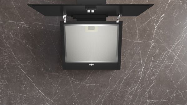 iQ100, Hotte murale, 60 cm, Noir avec finition en verre SIEMENS LC65KDK60 - vue 5