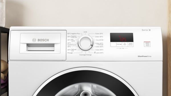 Série 2, Machine à laver hublot, 8 kg, max. 1200 tr/min BOSCH WGE03201FR