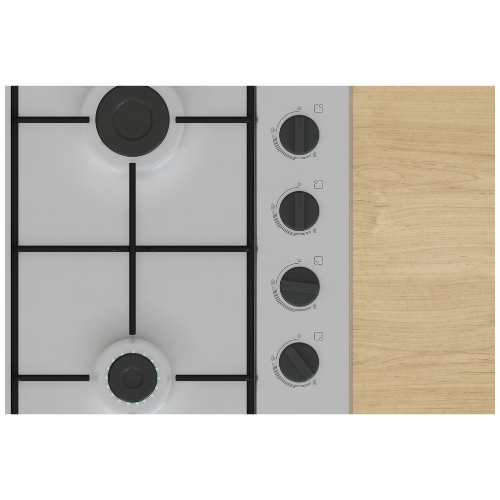 Série 2, Table gaz, 60 cm, Inox BOSCH PBP6B5K80 - vue 2