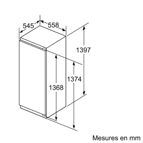 iQ700, Réfrigérateur intégrable, 140 x 56 cm, Charnières pantographes softClose SIEMENS KI51FADE0 - vue 8