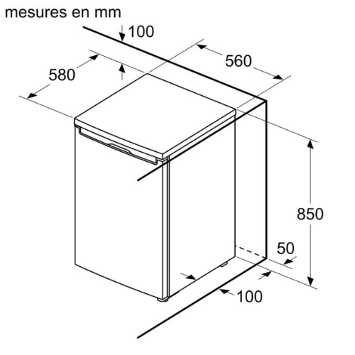 Série 2, Réfrigérateur Table top, Blanc BOSCH KTL15NWEB - vue 4