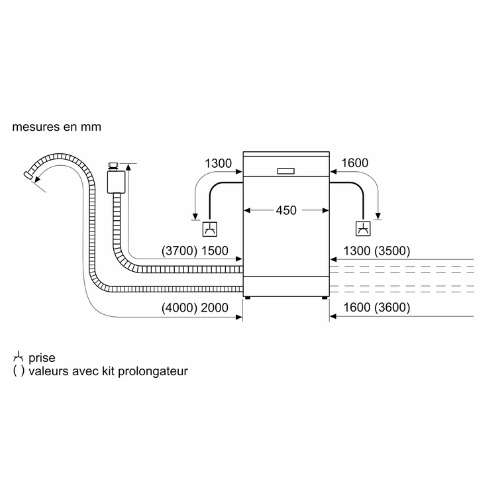 Série 2, Lave-vaisselle encastrable avec bandeau, 45 cm, Metallic BOSCH SPI2HKS42E - vue 11