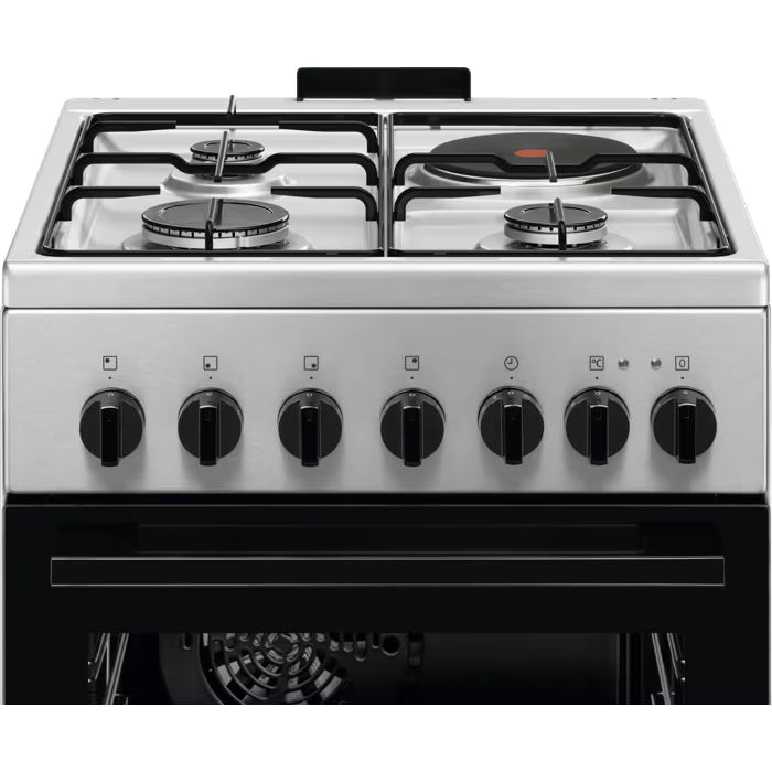 Cuisinière Mixte gaz/électrique 50x60 4 foyers Multifonction ELECTROLUX LKM520011X