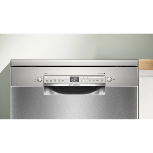 Série 2, Lave-vaisselle pose-libre, 60 cm, Acier brossé anti-traces BOSCH SMS26AI01F - vue 3