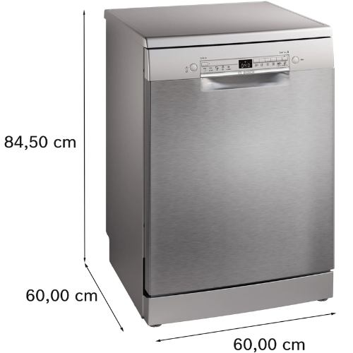 Série 2, Lave-vaisselle pose-libre, 60 cm, Acier brossé anti-traces BOSCH SMS26AI01F - vue 4
