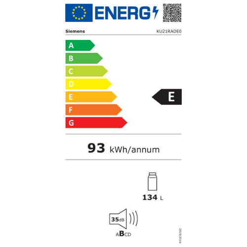 iQ500, Réfrigérateur intégrable, 82 x 60 cm, Charnières pantographes softClose SIEMENS KU21RADE0 - vue 10
