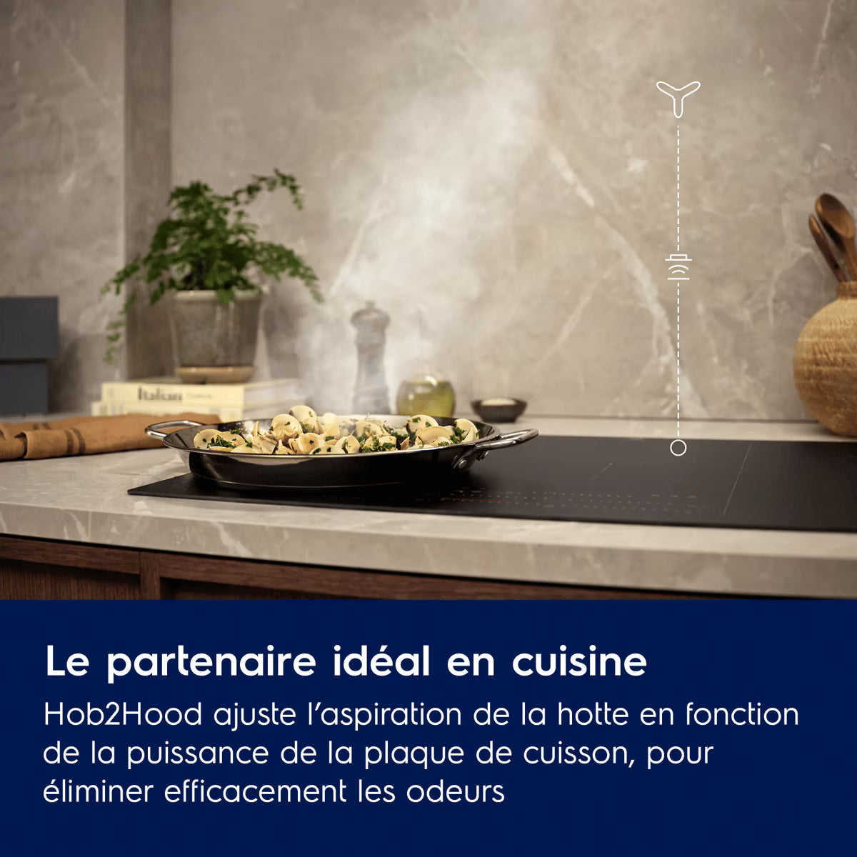 Hotte décorative murale 60 cm Série 600 Hob2Hood ELECTROLUX LFV516Y
