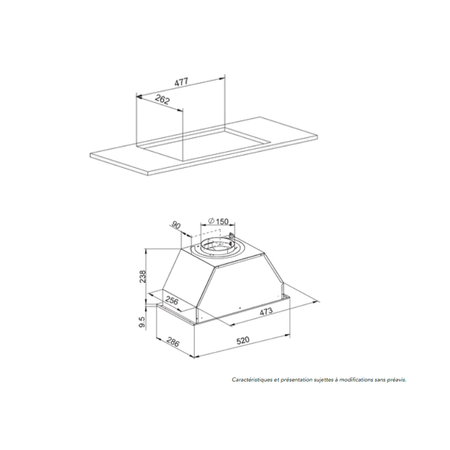 GROUPE FILTRANT ENCASTRABLE AIRLUX AHG560SS