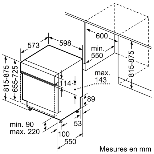 Série 6, Lave-vaisselle encastrable avec bandeau, 60 cm, Acier brossé BOSCH SMI6ZCS10E - vue 8