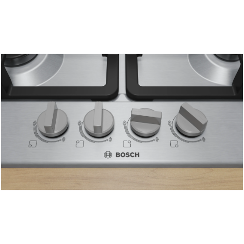 Série 4, Table gaz, 60 cm, Inox BOSCH PGP6B5K90 - vue 2