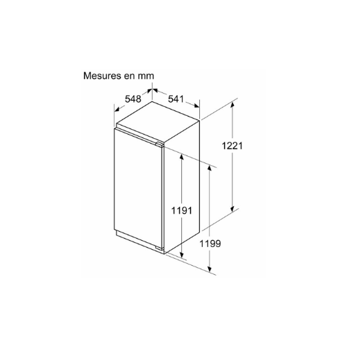 iQ300, Réfrigérateur intégrable, 122.5 x 56 cm, charnières pantographes SIEMENS KI41RVFE0 - vue 5